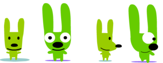 A comparison between Green Bunny and earlier Yoyo art.